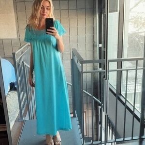 Beautiful blue vintage maxi dress